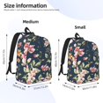 thumbnail image 3 of Honeii Vintage Floral Print Canvas College Laptop Backpack, Durable Rucksack Travel Notebook Bag School Backpack Book Bag for Men Women-Medium, 3 of 7