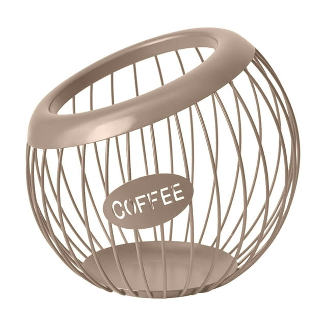 Large Capacity Metal Coffee Pod Holder Organizer, Countertop Storage Rack for Nespresso Capsules, Kitchen Station Accessory