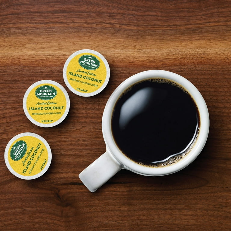 Green Mountain Coffee Island Coconut, K-Cup Pods, Light Roast, 24 Count For  Keurig Brewers