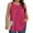 Hot Pink, variant on Olyvenn Summer Tank Tops for Women Plus Size Loose Fit Pleated Crew Neck Sleeveless Shirts Oversized Casual Workout Beach Tees Beige L