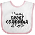thumbnail image 3 of Inktastic I Love My Great Grandma with Hearts Boys or Girls Baby Bib, 3 of 4
