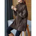thumbnail image 3 of Nuevo suéter de mujer Otoño Invierno Nuevo suéter de cuello alto de manga larga Tops de moda coreana Ropa casual suelta para mujer Pulóveres, 3 of 5