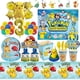 thumbnail image 2 of Birthday Decorations Tableware Plates Napkins Balloons Bag Card Backdrop Kids Pikachu Happy birthday Decor Supplies, 2 of 5
