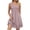 Pink, variant on IROINNID Women's V-Neck A-Line Dress Solid Color Comfortable Loose Home Night Knee-Length Dress