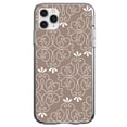 thumbnail image 1 of DistinctInk Clear Shockproof Hybrid Case for iPhone 12 / 12 PRO (6.1" Screen) - TPU Bumper, Acrylic Back, Tempered Glass Screen Protector - Tan White Floral, 1 of 2