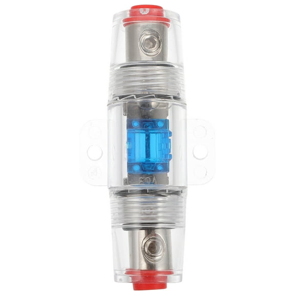 FRCOLOR Automotive Speaker Fuse Base Transparent Power Cord Fuse Base and 60A Fuse