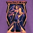 thumbnail image 2 of Girl's The Marvels Ms. Marvel Portrait  Graphic Tee Purple Berry Medium, 2 of 4