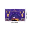 thumbnail image 3 of Sokhug Rideau de Fond Ramadan Mubarak - 70.9x43.3 Po Décoration de Fête, Violet, 3 of 6