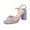 Purple, variant on XYD Women Sexy Rhinestones Open Toe Sandals Chunky High Heel Buckled Ankle Strap Pumps Party Summer Shoes Size 9 Red