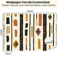 thumbnail image 3 of Peel and Stick Wallpaper Canvas Modern Stripe Beige White Geometric Diamond Shapes Striped Lines Earth Modern Art Wall Mural Decor Self Adhesive and Removable 100in x 144in, 3 of 7