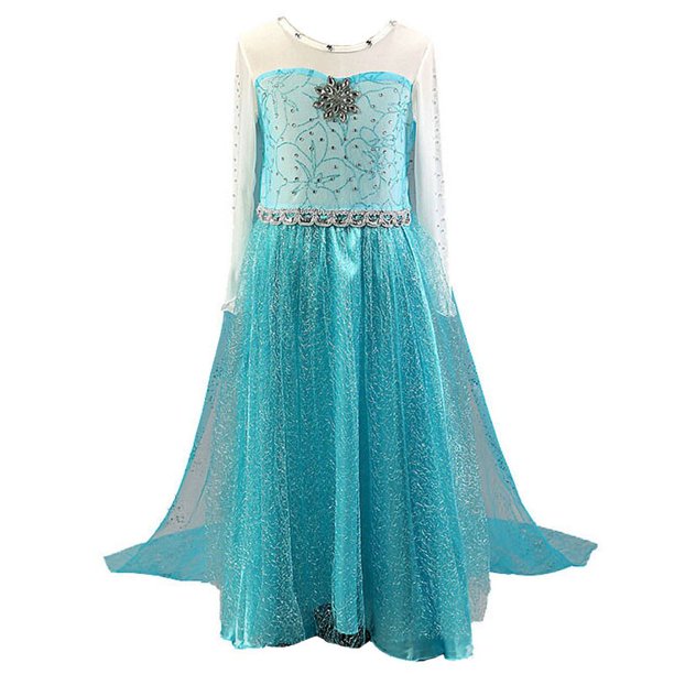 Vestido de Elsa de la reina de las nieves para niñas, disfraz blanco de Elsa, ropa de fiesta de cumpleaños para niños de 4, 5, 6, 8 y 10 años Fivean unisex