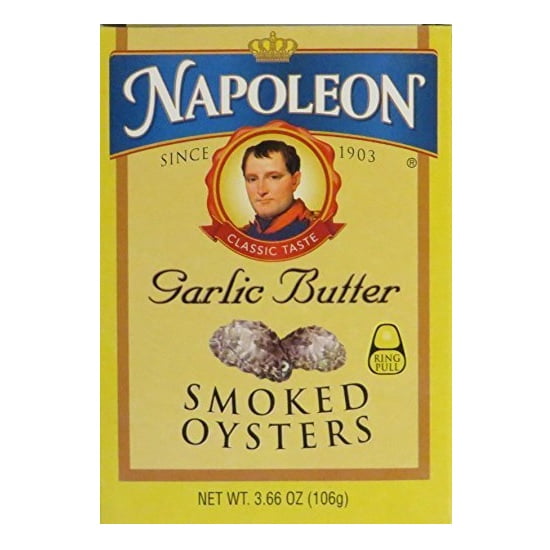 Napoleon Garlic Butter Smoked Oysters (1x3.66 OZ ) by Napoleon Co.