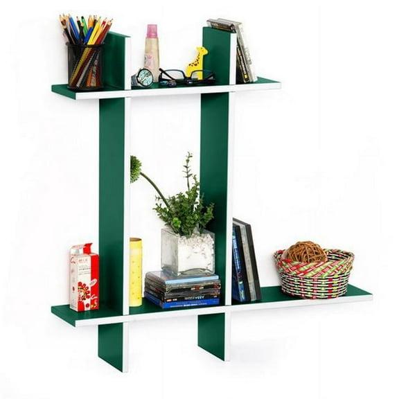Trista - Natural Life-B Leather Cross Type Sheve / Book Shelve / Floating Shelve - 4 Piece