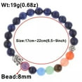 thumbnail image 2 of EOEMY Natural Gemstone Beads Buddha Head Beaded Men Womens Lava Bead Handmade Bracelet-186-2, 2 of 2