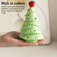 thumbnail image 4 of dianhelloya Ceramic Christmas Tree Decor High-temperature Firing Ceramics Ceramic Christmas Tree Figurine Small Xmas Tree with Fruit Topper Festive for Home, 4 of 7