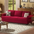 thumbnail image 5 of COPIAE 91 Inch Lawson Sofa with Extra Deep Seats Oversize, 3-Seat Sofa Couch, Couches for Living Room, Mid-Century Modern, Apartment Lounge, Red Sofas for Living Room, 5 of 8