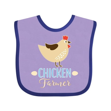 

Inktastic Chicken Farmer Gift Baby Boy or Baby Girl Bib