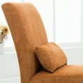 thumbnail image 5 of Knubmt Upholstered Fabric Armless Leisure Chair with Pillow, Modern Accent Chair for Home, Living Room, Office, Orange, 5 of 6
