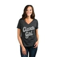 thumbnail image 2 of Clever Girl Women's Fashion Relaxed V-Neck T-Shirt Tee Charcoal Grey Small, 2 of 5