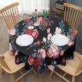 thumbnail image 3 of Pioneer Flower Floral Print Pattern Round Tablecloth 60"x60",Wrinkle Wipeable Table Cloth for Kitchen Dining Room Picnic Patio Party, 3 of 6