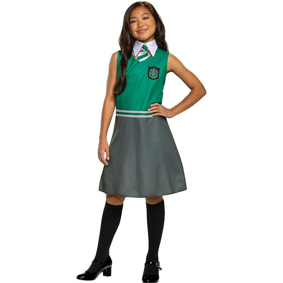 Disguise Girls' Classic Harry Potter Slytherin Dress Costume - Size 10-12