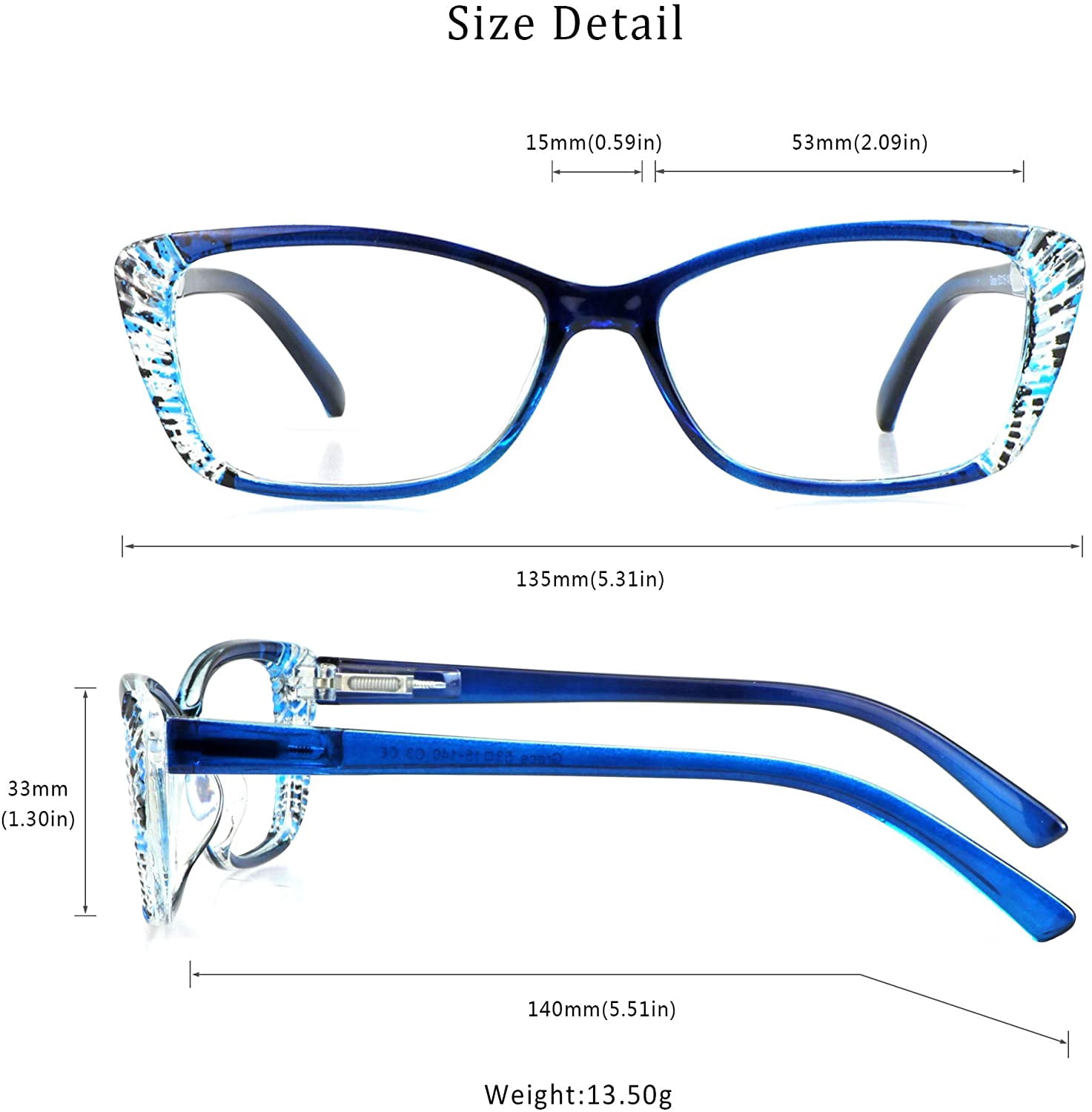 5 Pairs Reading Glasses, Blue Light Blocking Glasses, Computer Reading Glasses for Women and Men, Fashion Rectangle Eyewear Frame(5 Blue, +1.25 Magnification)