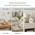 thumbnail image 6 of Unique Bargains Donut Hollow Circle Ceramic Flower Vase White 5.7"L x 1.6"W x 5.7"H, 6 of 6