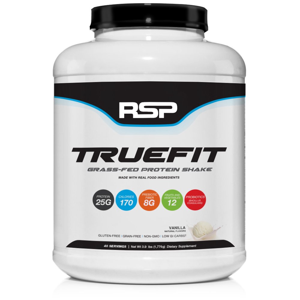 RSP Nutrition TrueFit GrassFed Protein Shake, Meal Replacement with