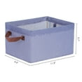 thumbnail image 4 of Unique Bargains Fabric Storage Bin with Handles, Collapsible Basket Navy Blue 12*9.5*8in, 4 of 7