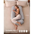 thumbnail image 3 of Sleep pillow, U-shaped full body with removable washable cover - back, leg, and abdominal support, 3 of 6