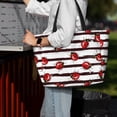 thumbnail image 7 of KLL Ladybugs on Black and White Striped1 Print Large Beach Tote Bag Women Waterproof Sandproof Zipper Beach Tote Bag for Pool Gym Grocery Travel with Wet Pocket, 7 of 7