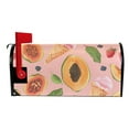 thumbnail image 3 of Ice Cream and Papaya Fruit Mailbox Covers Magnetic Post Box Cover Wraps Standard Size 21"x18" Waterproof Home Garden Yard Outside Decor, 3 of 9