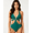 Green, variant on Women's Cutout Halter One-Piece Swimsuit, Deep V Neck O-Ring Open Back Bathing Suit, Red M-XXL