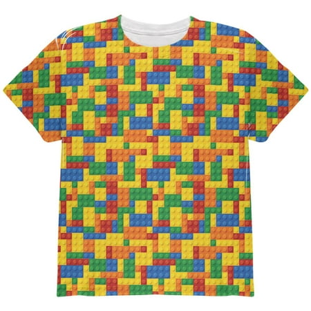 Halloween Building Blocks Costume All Over Youth T Shirt
