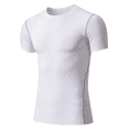 thumbnail image 3 of Yifymode Mens Compression Shirt Shapewear Undershirt Slimming Short Sleeve | Tummy Control Athletic Body Shaper Workout Top, 3 of 6