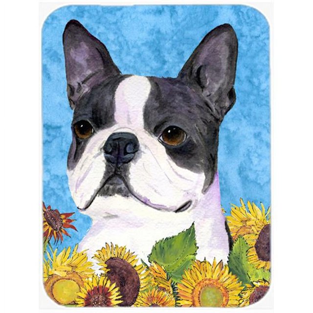 Carolines Treasures SS4149LCB Boston Terrier- Glass Cutting Board - Large