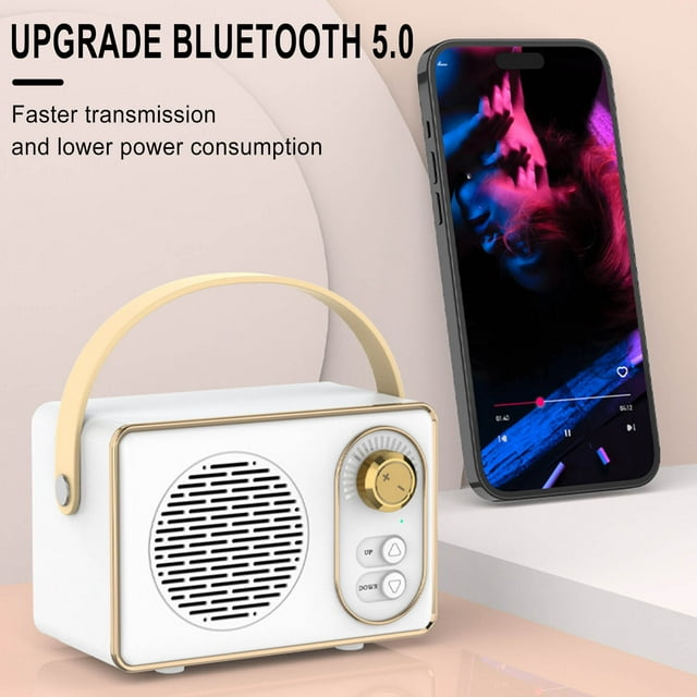 Cameland Haut-Parleur Bluetooth Rétro Sans Fil Extérieur Audio Disque U Mini Haut-Parleur Bluetooth Portable Audio d'Ordinateur