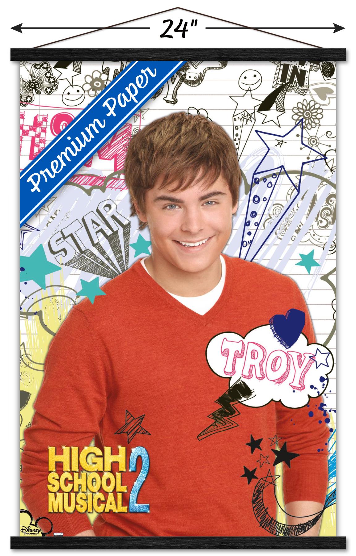 High School Musical 2 - Troy Wall Poster with Magnetic Frame, 22.375" x 34"