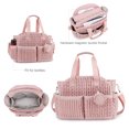 thumbnail image 2 of Sunyuer Diaper Bag Tote for Daily Use, Quilted Mommy Bag Function Maternity Bag Diaper Changing Messenger with Shoulder Strap Wet Pocket, 2 of 8