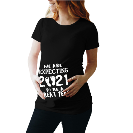 

Maternity Letters Print Round Neck Pregnant Women Short Sleeved Maternity Tops & T-Shirts
