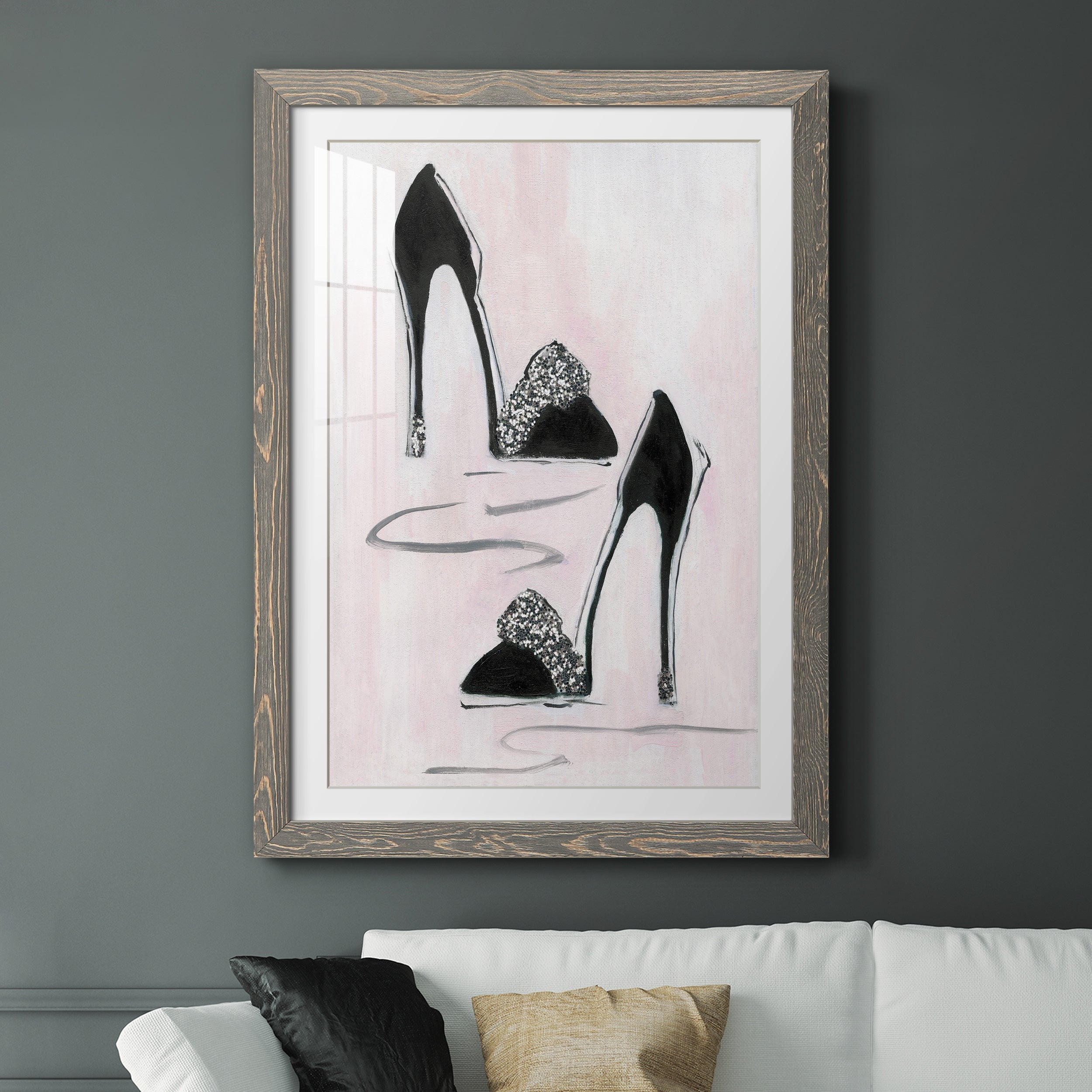 Shoes That Dazzle II - Premium Framed Print - Distressed Barnwood Frame - Ready to Hang