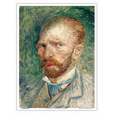 Vincent van Gogh Self-Portrait - From an Original Color Painting by Vincent van Gogh c.1887 - Master Art Print (Unframed) 9in x 12in