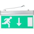 thumbnail image 1 of Señal luminosa de salida de emergencia con letras LED verdes acrílicas, luz indicadora de evacuación de seguridad, 110-220 V, 1 of 4