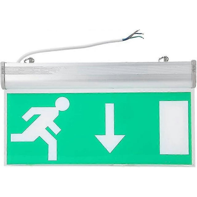 Señal luminosa de salida de emergencia con letras LED verdes acrílicas, luz indicadora de evacuación de seguridad, 110-220 V
