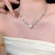 thumbnail image 2 of Collar de espinas de amor rosa, collar femenino dulce y genial, cadena de clavícula, collar estilo hip hop, 2 of 6