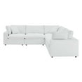 thumbnail image 1 of Sectional Sofa Set, Faux Vegan Leather, White, Modern Contemporary Urban Design, Living Lounge Room Hotel Lobby Hospitality, 1 of 10