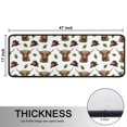 thumbnail image 5 of Kitchen Rugs Sets Of 2,White Highland Cow Hat Leaf Pattern Anti Fatigue Kitchen Mat Rugs Non Slip Washable,Decorative Kitchen Floor Mats for Kitchen,Sink,Laundry,17"x47"+17"x47", 5 of 5