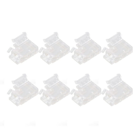 L Shape Strip Light Adapter, Solderless 2 Pin Stable Seamless Strip Light Connector Transparent For 10mm LED Tape Light