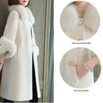 thumbnail image 4 of Jumpingount Abrigo de piel artificial Ligero Mezclas de lana para mujer Abrigo largo Transpirable Amigable con la piel Chaqueta de invierno lavable Prendas Abrigos y chamarras Color de piel L Jumpingount  AP013647-04, 4 of 6