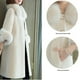 thumbnail image 3 of Minnieouse Abrigo de piel artificial para mujer, abrigo largo de mezcla de lana, chaqueta de invierno transpirable agradable a la piel, prendas de vestir Abrigos y chamarras Beige L Minnieouse  AP013647-01, 3 of 6